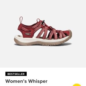 Women’s Keen Whisper Sandal Red Dahlia Size 8 US